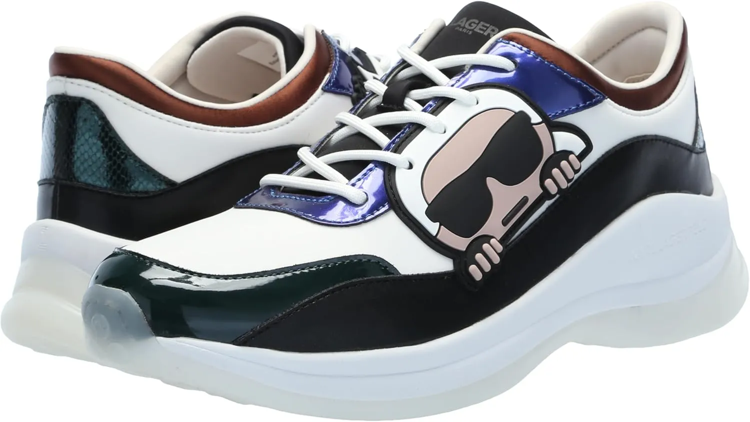 KARL LAGERFELD womens Coty Everyday Lace Up Sneaker