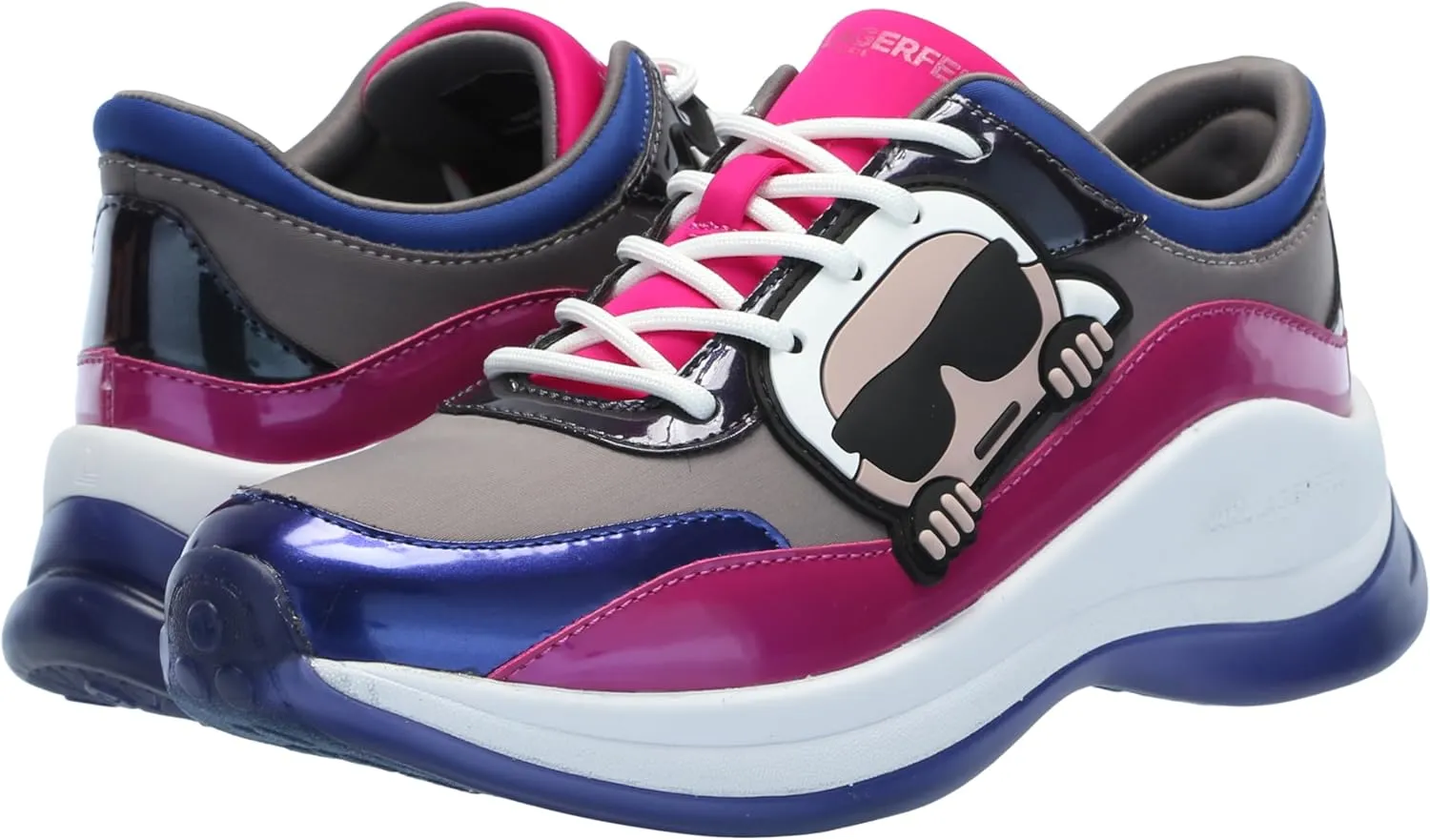 KARL LAGERFELD womens Coty Everyday Lace Up Sneaker
