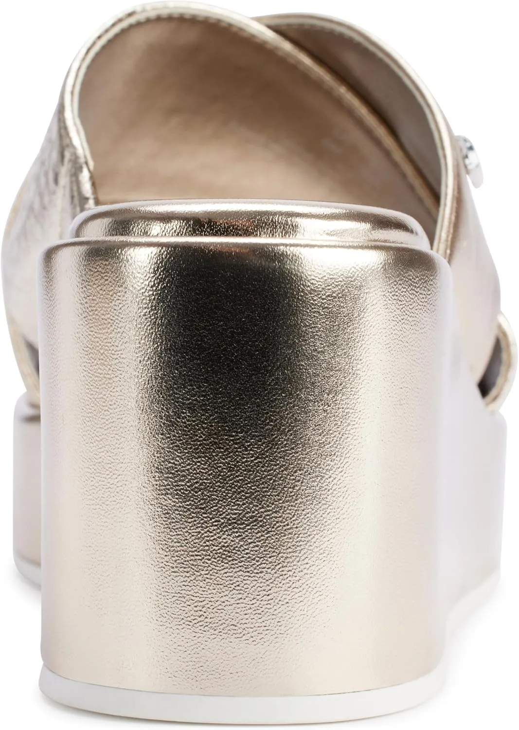 KARL LAGERFELD Women's Cushioned Insole Everyday Caleigh-X Band Wedge Sandal Oxford Flat