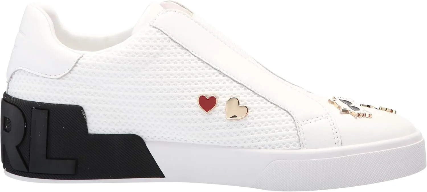 KARL LAGERFELD womens Mavise Pins Everyday Lace Up Sneaker