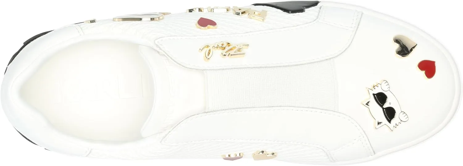 KARL LAGERFELD womens Mavise Pins Everyday Lace Up Sneaker