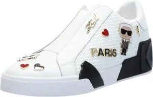 KARL LAGERFELD womens Mavise Pins Everyday Lace Up Sneaker