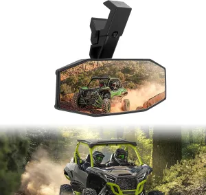 KEMIMOTO UTV Rear View Mirror Compatible with Kawasaki Teryx Teryx4 MULE PRO SX Center Mirror Compatible with Polaris RZR 900 Fits 1.5"-1.875" Roll Cage Bar Replace OEM 99994-1175 Accessories
