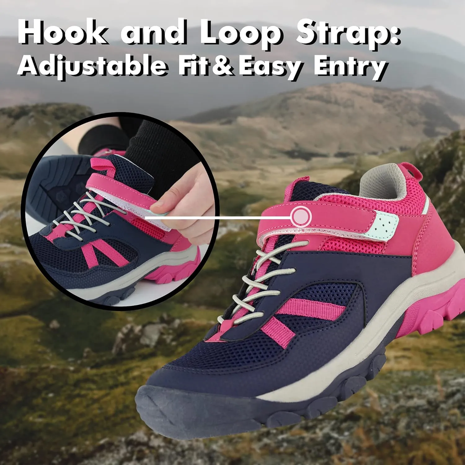 Kids Outdoor Hiking Shoes Lightweight Trekking Trails Shoe(Toddler/Little Kid/Big Kid)