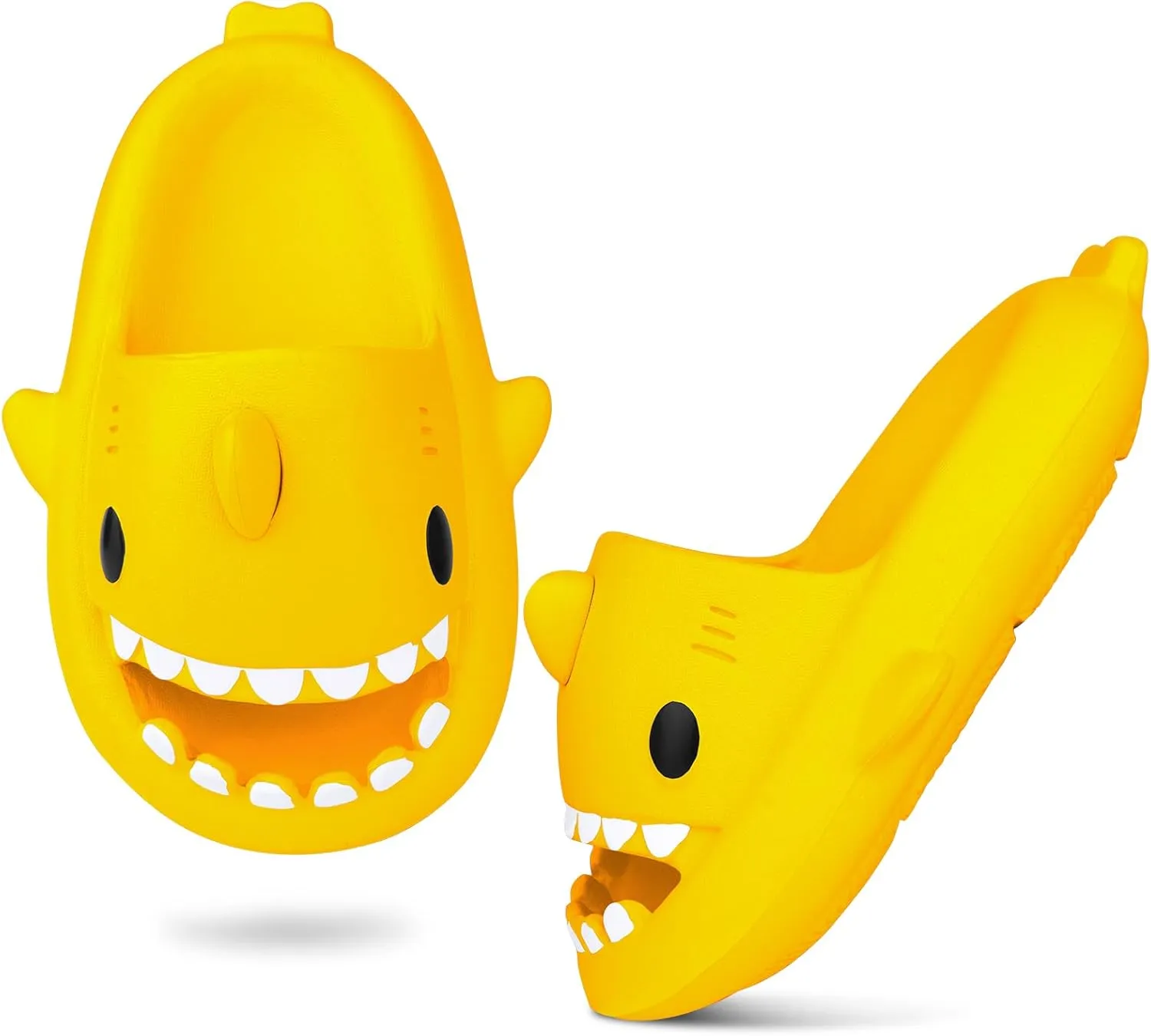 Kids Shark Slides丨Pillow Shower Sandals Quick Dry Slippers丨Toddler Boys Girls Comfy Cloud Slides丨Summer Non-Slip Thick Sole Beach Pool shoes
