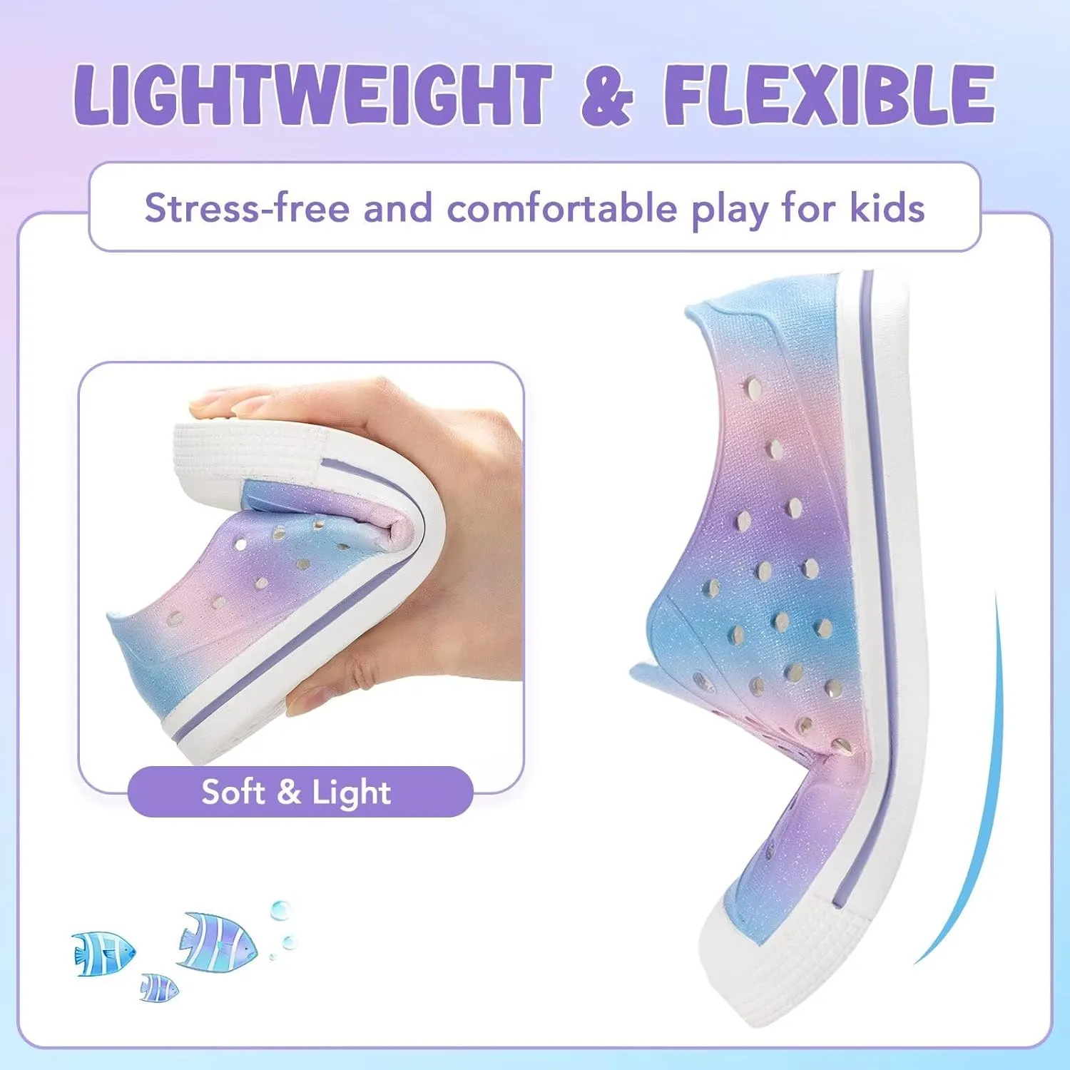 Kids Toddler Water Shoes Boys Girls Quick Dry Sandals Children Slip On Breathable Beach Swim Sneakers Outdoor/Indoor