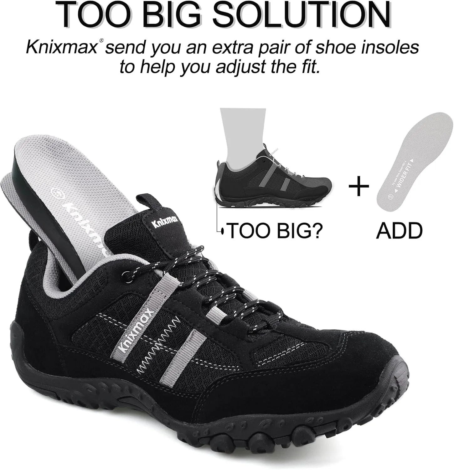 Knixmax Womens Hiking Shoes Lightweight Non-Slip Climbing Trekking Sneakers for Woman Camping Backpacking Shoe Summer Hiker Shoes