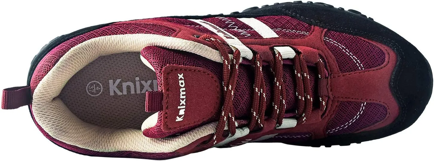 Knixmax Womens Hiking Shoes Lightweight Non-Slip Climbing Trekking Sneakers for Woman Camping Backpacking Shoe Summer Hiker Shoes