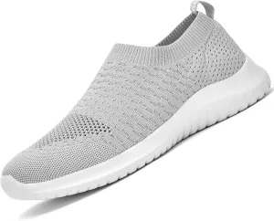 konhill Men's Athletic Walking Shoes - Lightweight Casual Knit Slip on Sneakers
