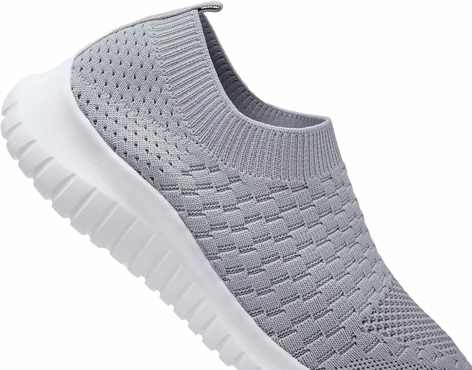 konhill Men's Athletic Walking Shoes - Lightweight Casual Knit Slip on Sneakers