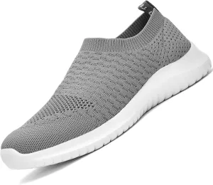 konhill Men's Athletic Walking Shoes - Lightweight Casual Knit Slip on Sneakers