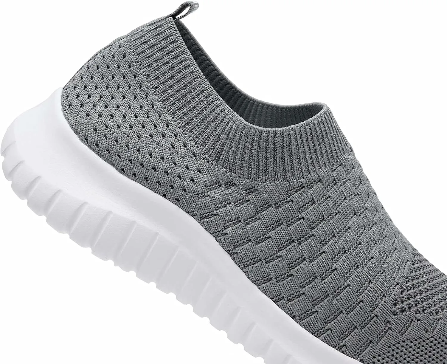 konhill Men's Athletic Walking Shoes - Lightweight Casual Knit Slip on Sneakers