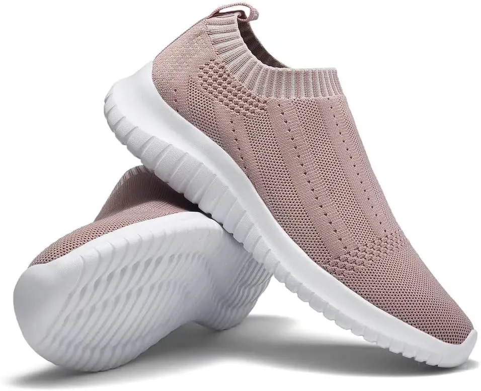 konhill Women's Slip On Sneakers Non Slip Walking Shoes Breathable Mesh Work Casual Lightweight Tennis Workout Shoes