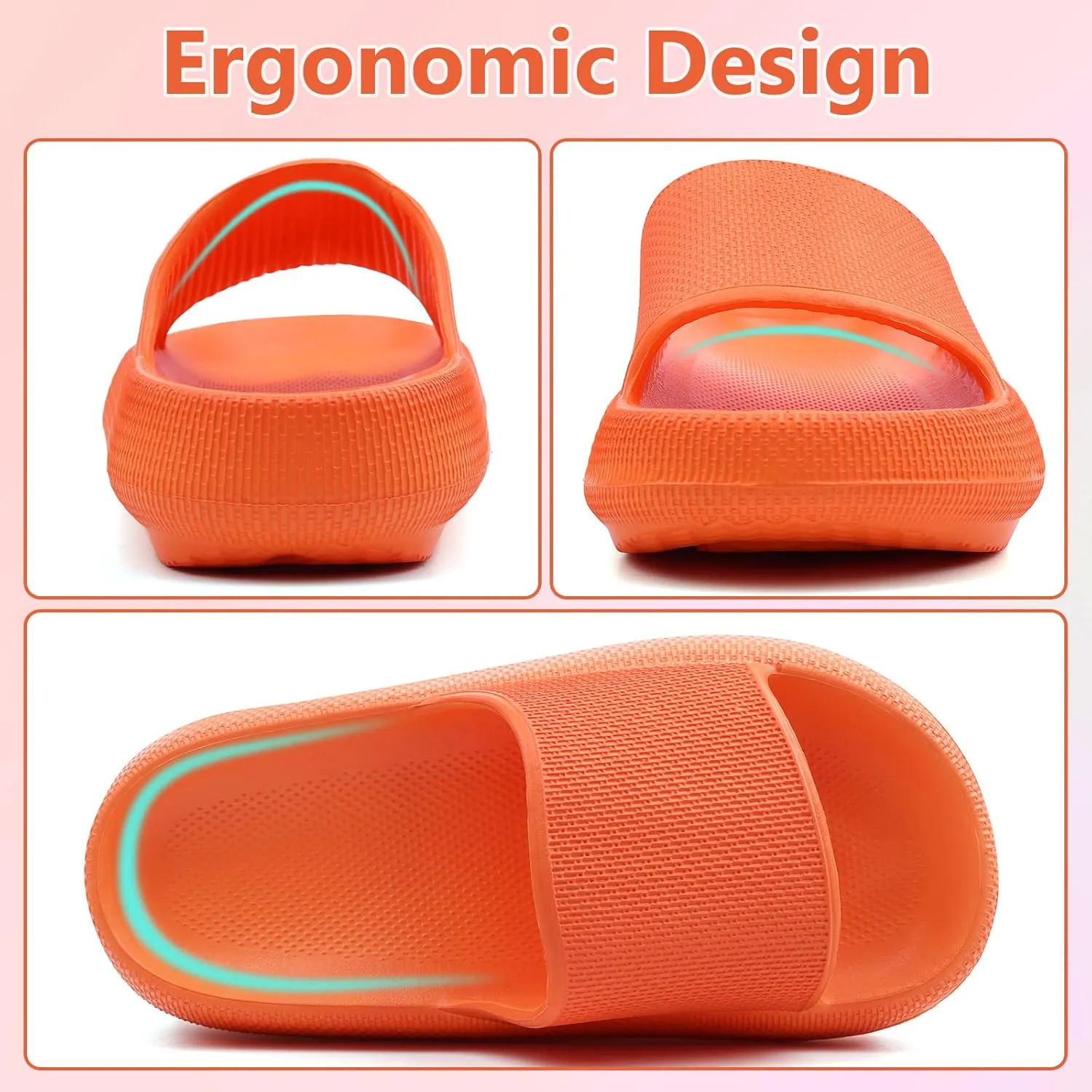 KOUECI Kids Cloud Slides Boys Girls Shower Slippers Slip on Slide Sandals Non-slip Summer Beach Pool Shoes