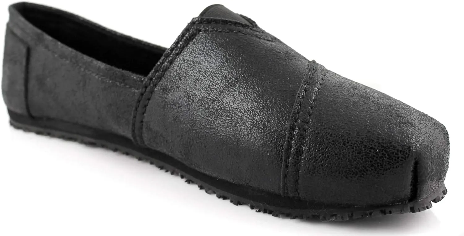 Laforst Women's Slip and Oil Resistant Non Slip Work Shoes Jess PU Slip-On Flat