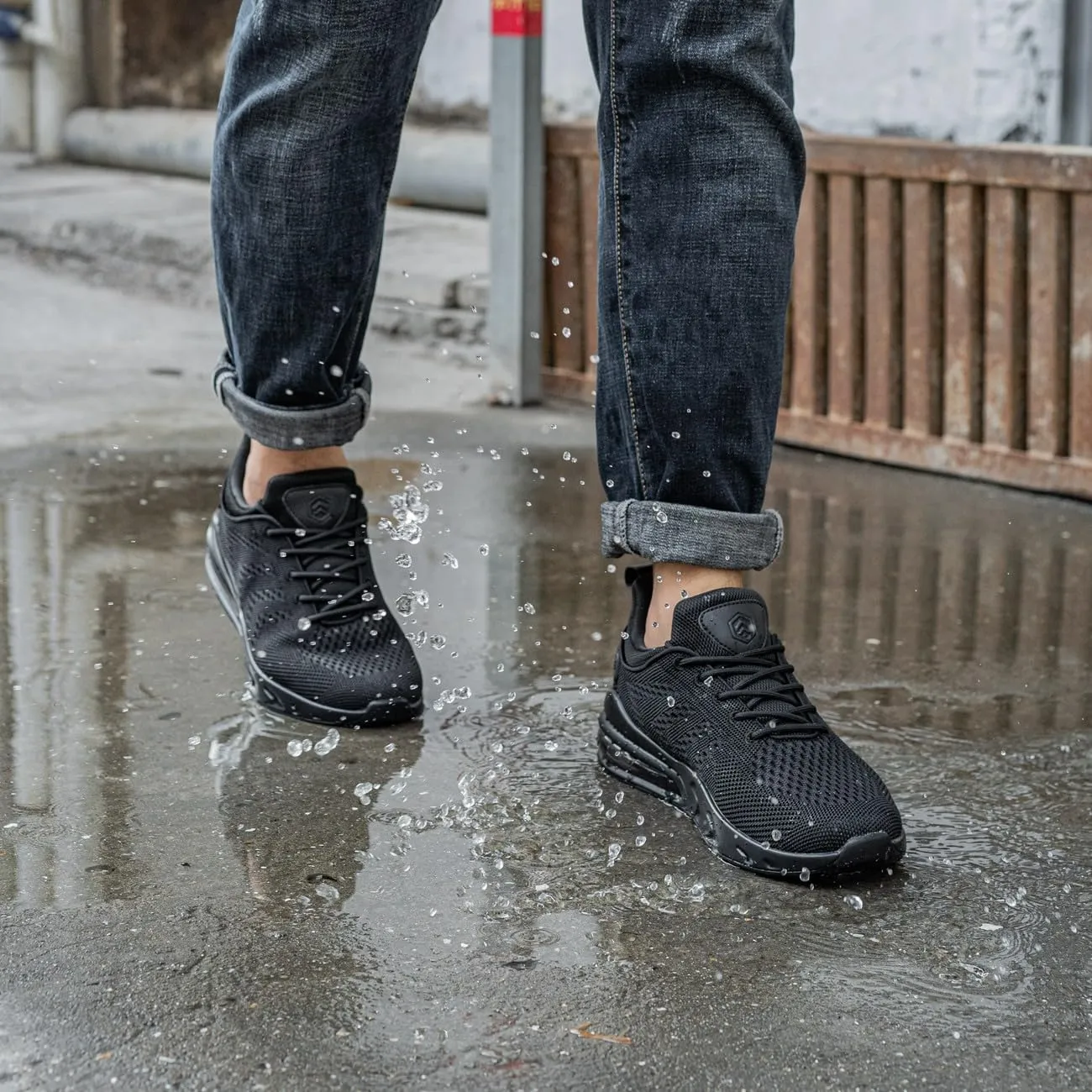 LARNMERN Mens Non Slip Work Shoes Slip On Water Resistant Walking Sneakers Zapatos Trabajo Waterproof Food Service Chef Kitchen
