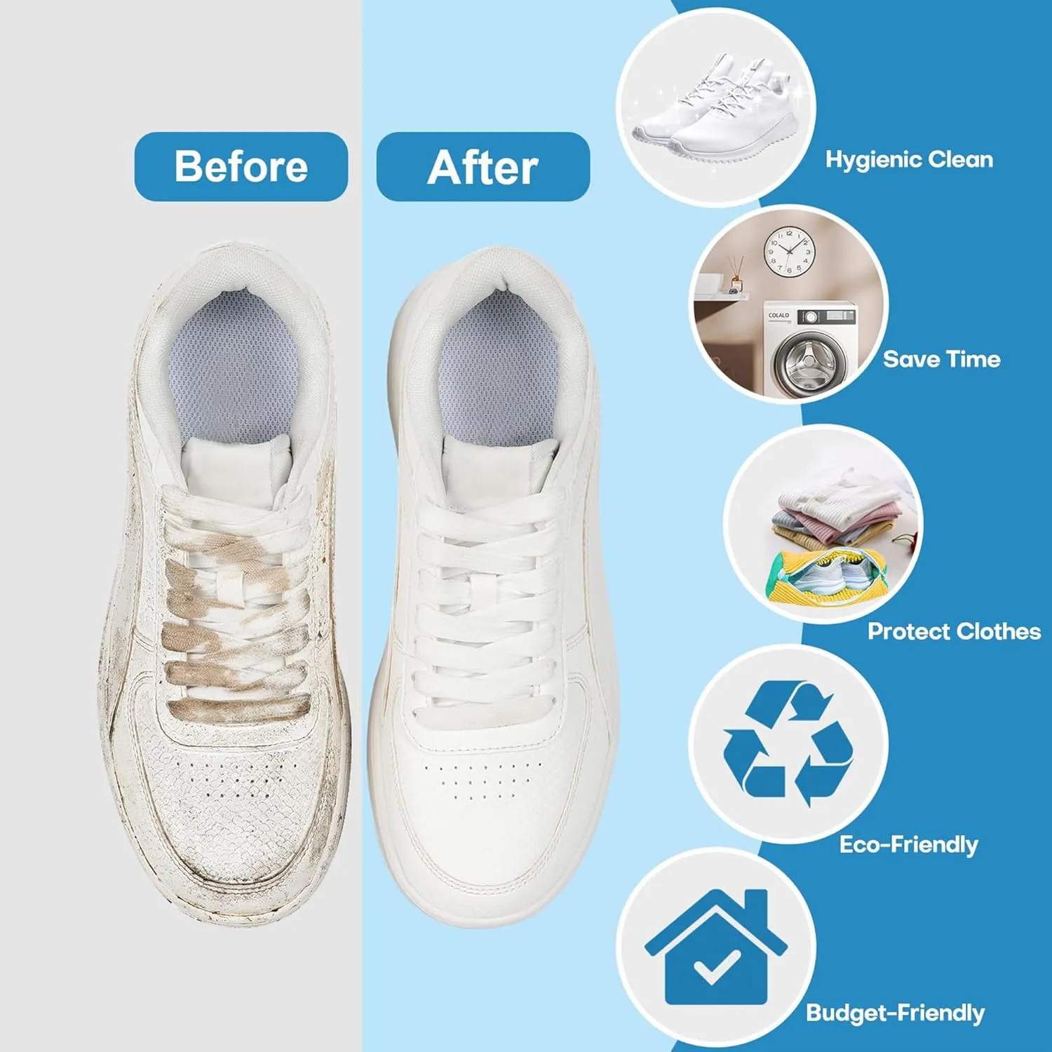 Laundry shoe bag,For Sneakers,15''×7'',Eco-Friendly,360°Clean shoe bag for washing machine, Time-Saving shoe laundry bag, shoe washing machine bag for Travel & Dorm (2PCS   2PCS Yellow)