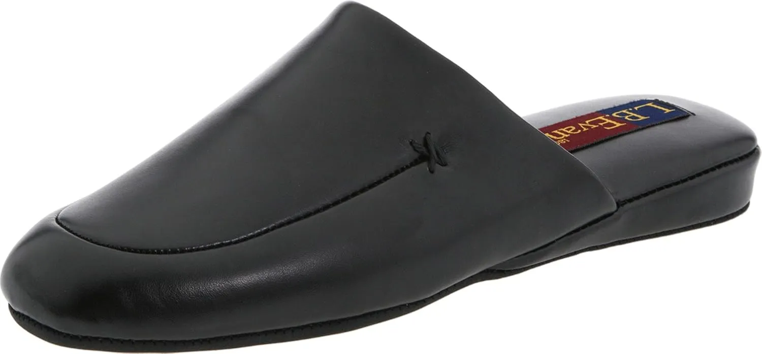 L.B. Evans Mens Duke Scuff Slip On Casual Slippers Casual - Black