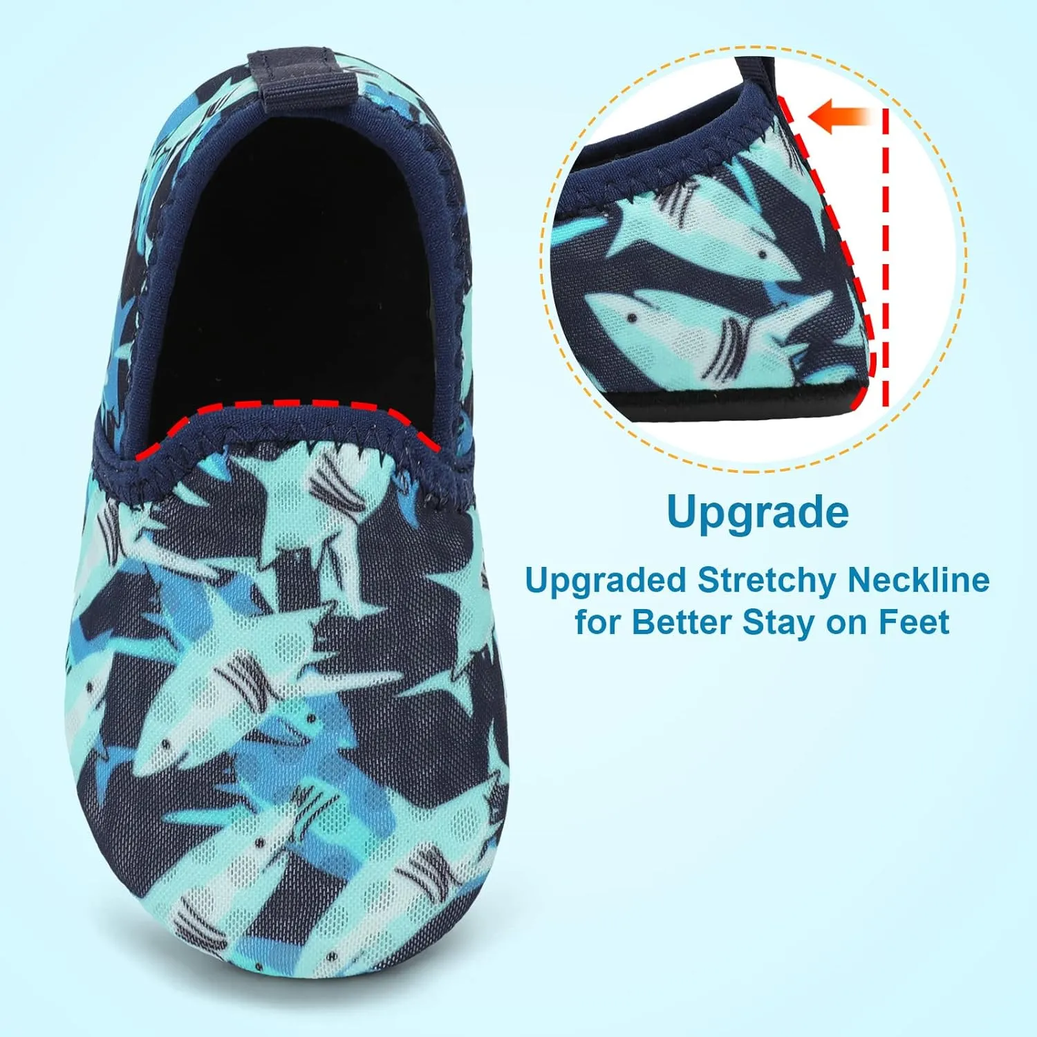 Lefflow Toddler Water Shoes Kids Quick Dry Beach Swim Socks Shoes Baby Non Slip House Slippers