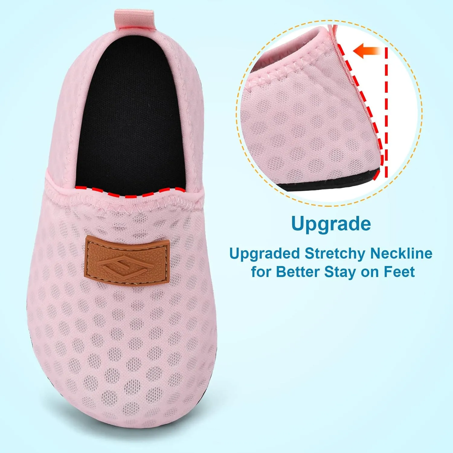 Lefflow Toddler Water Shoes Kids Quick Dry Beach Swim Socks Shoes Baby Non Slip House Slippers