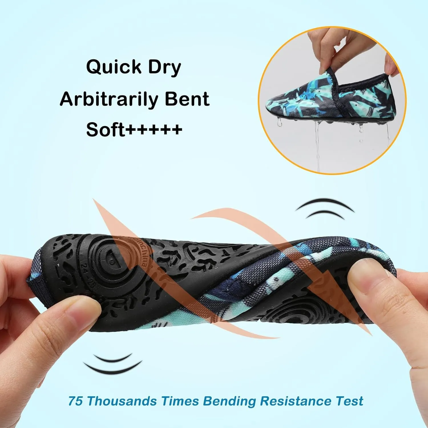 Lefflow Toddler Water Shoes Kids Quick Dry Beach Swim Socks Shoes Baby Non Slip House Slippers