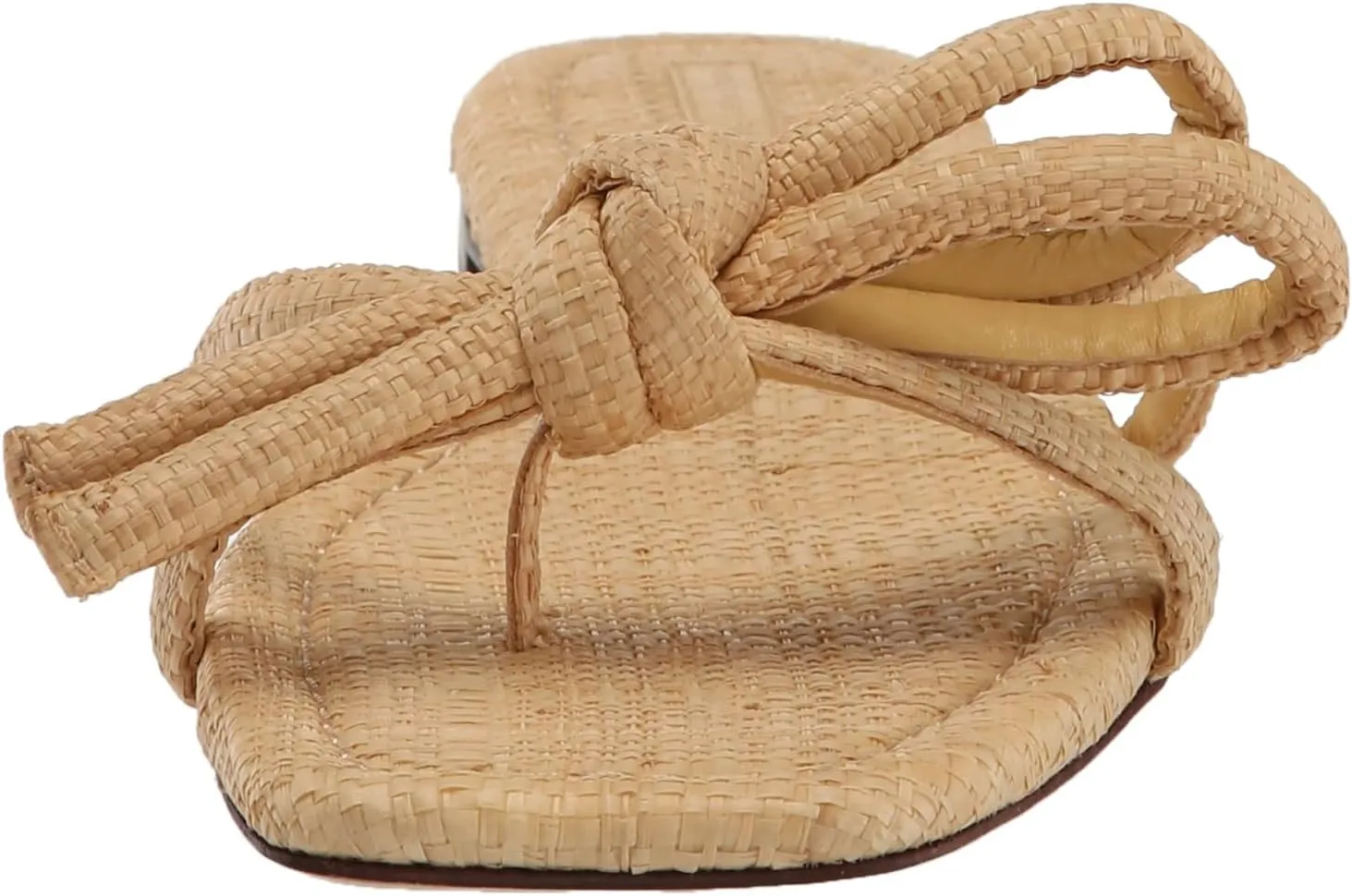 Loeffler Randall Women's Hadley Leather Bow Flat Sandals