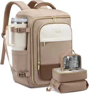 LOVEVOOK 40L Travel Backpack for Women, TSA Approved Carry On Backpack with 3 Packing Cubes, Personal Item Bag Fits 17" Laptop, Water-resistant Travel Carry On Bag for Women