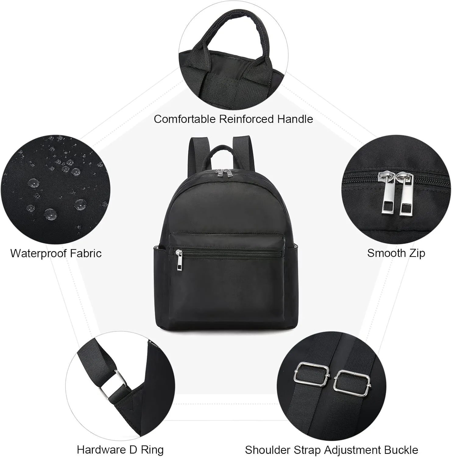 LOVEVOOK Mini Backpack for Women Light Weight Small Waterproof Backpack Purses Daily Backpack…