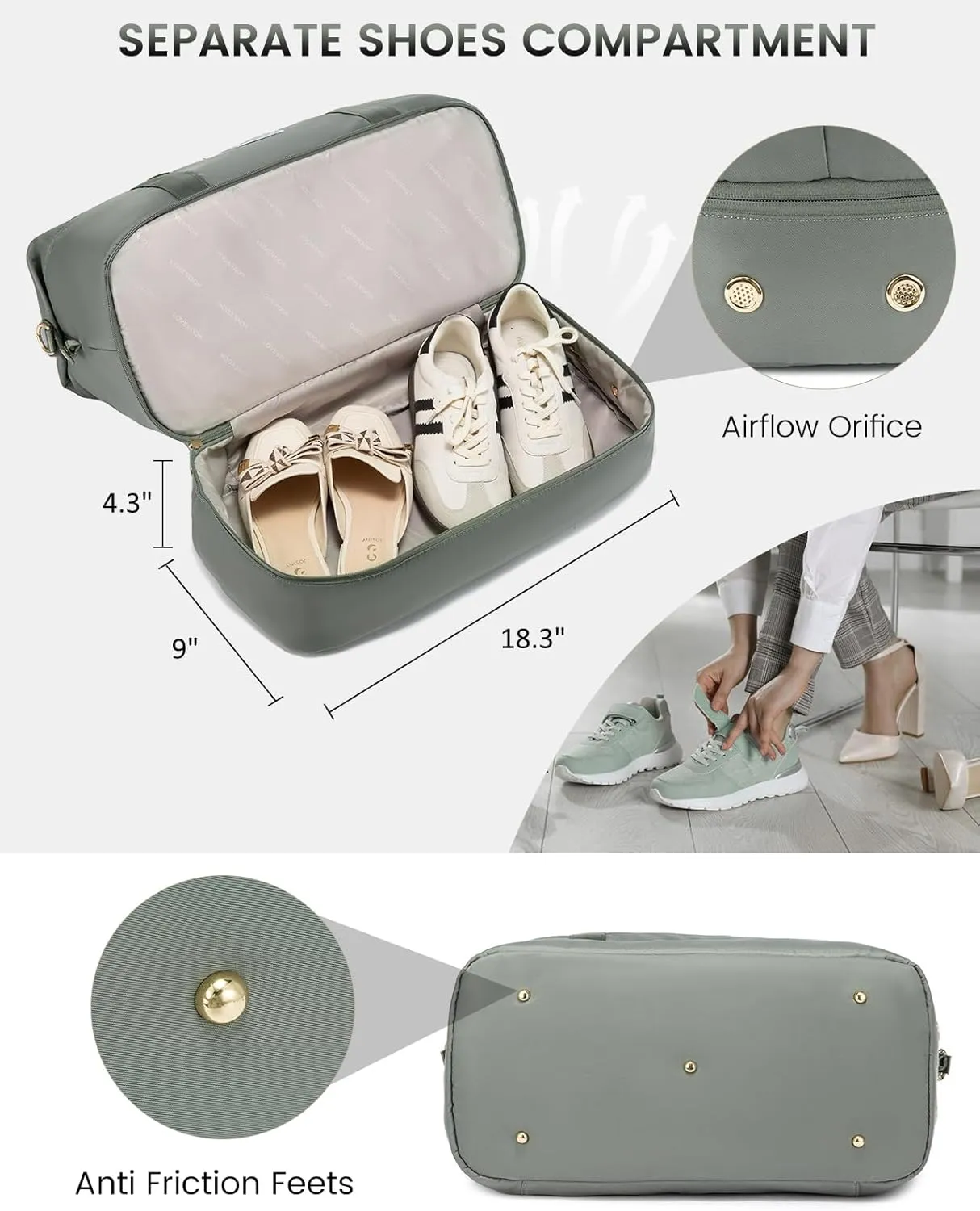 LOVEVOOK Travel Bag Weekender Bags for Women, Carry on Overnight Bag with Shoe Compartment,Duffle Bag with Laptop Pocket,Hospital Bag for Labor Delivery,Gym Tote Bag with Toiletry Bag
