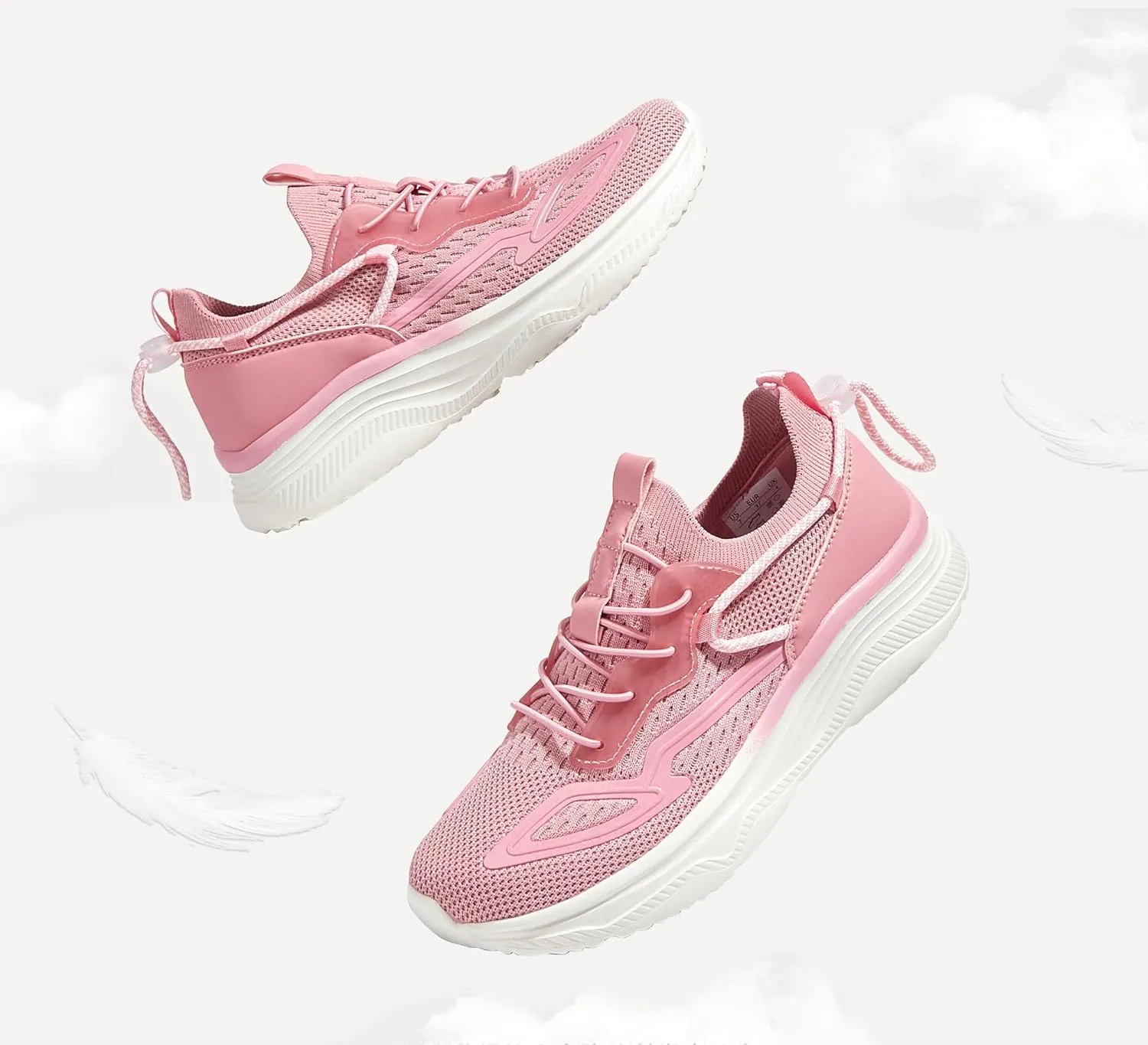 LUCKY STEP Women's Slip On Walking Shoes Mesh Tennis Workout Comfortable Lightweight Athletic Gym Trainers Stylish Breathable Fashion Sneakers