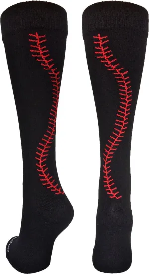 MadSportsStuff Softball Socks with Stitches for Girls and Women Youth and Adult Sizes in Over the Calf Length Kids