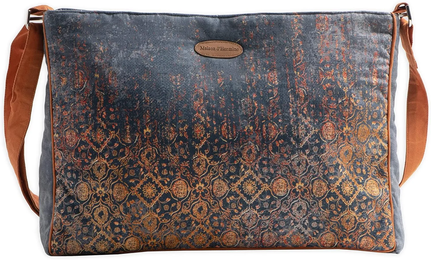 Maison d' Hermine Hand Bag Cotton Adjustable Shoulder Strap Cross Body Bag Tote purse with Zippered & Slip Pockets