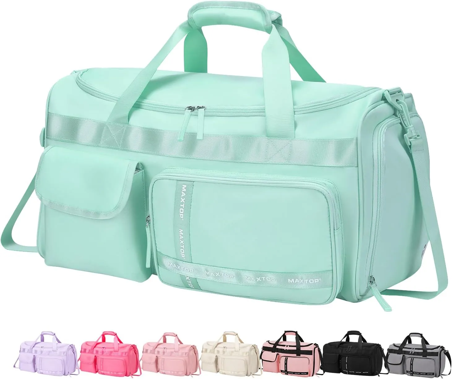 MAXTOP Travel Duffle Bag for Women Carry On Gym Bag Large Capacity Weekender Overnight Bag With Shoe Compartment,Gym Tote Bag with Dry and Wet Separation