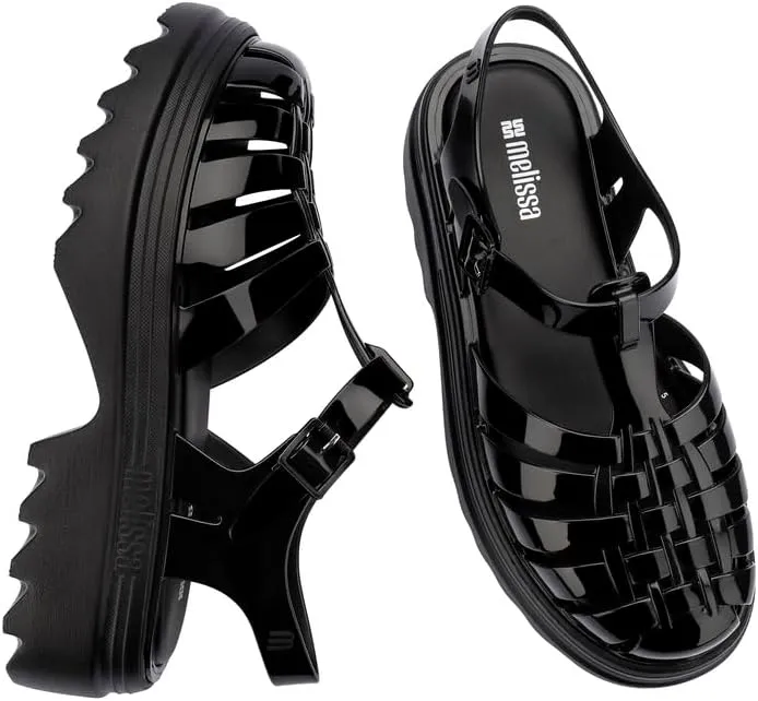 Melissa Possession Platform II Jelly Sandals for Women – Classic Fisherman-Style Chunky Platform with Adjustable Ankle Strap, Lightweight EVA Sole, and Non-Slip Traction