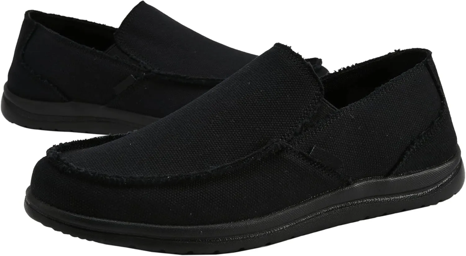 Mens Canvas Shoes Slip On Loafers Deck Shoes Walking Lightweight Causal Slip-ons