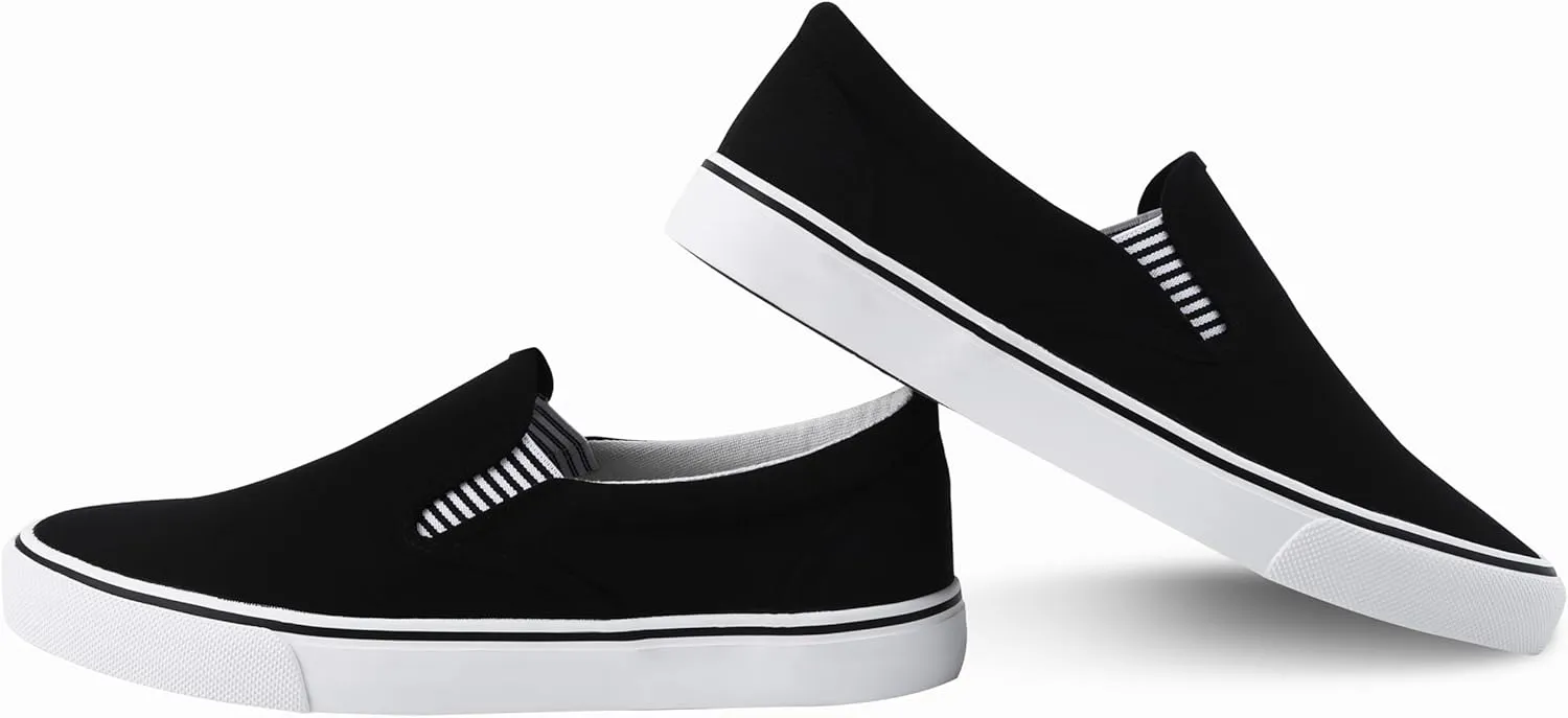 Mens Classic Canvas Shoes Slip on Sneakers Loafers Shoes Casual Fashion Shoes
