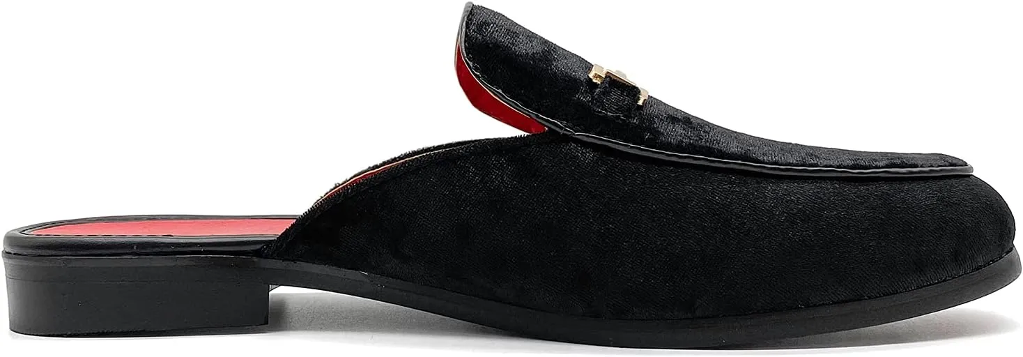 Men's Dress Mule Slippers Suede Slip-On Loafers Velvet Backless Sandals Size 7-13