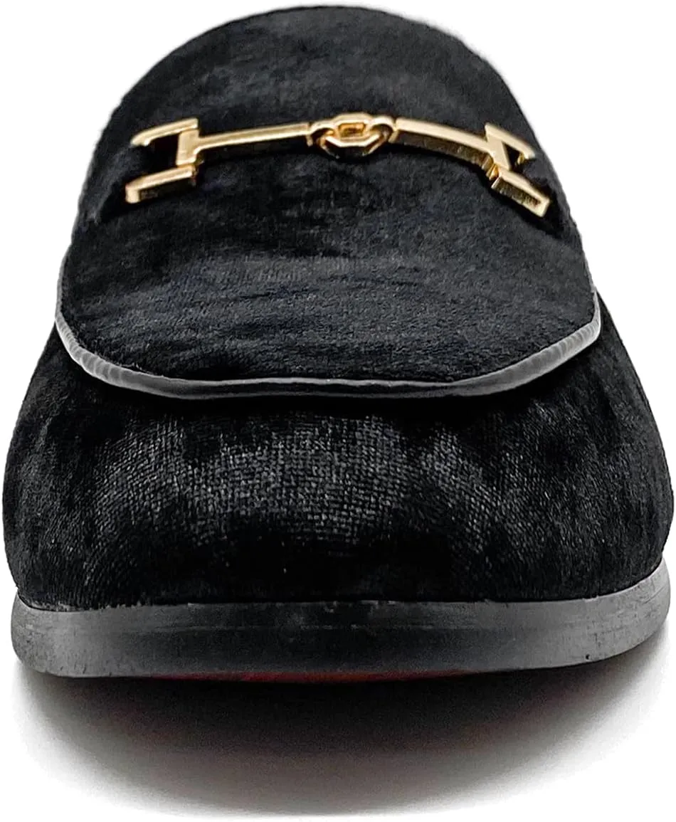 Men's Dress Mule Slippers Suede Slip-On Loafers Velvet Backless Sandals Size 7-13