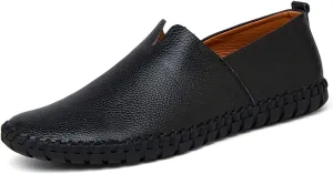 Men's Driving Loafers Leather Casual Slip On Shoes