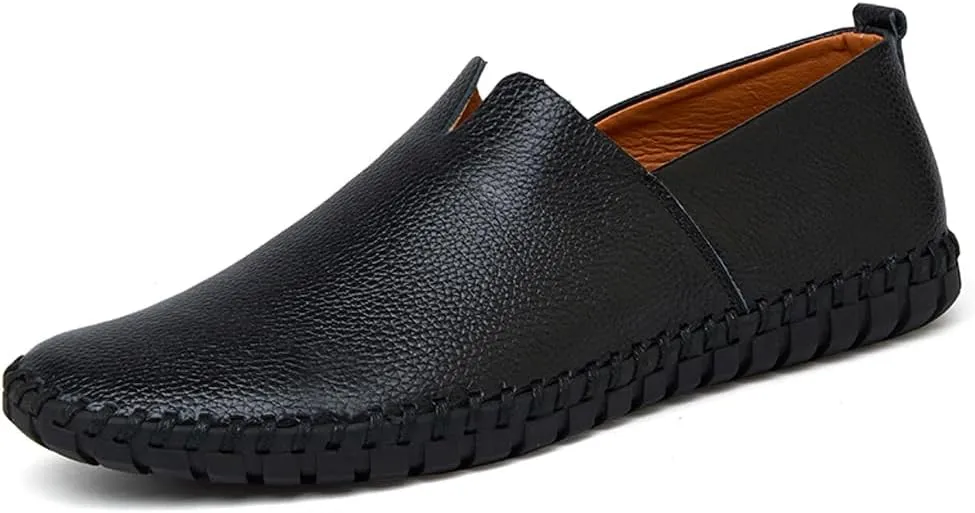 Men's Driving Loafers Leather Casual Slip On Shoes