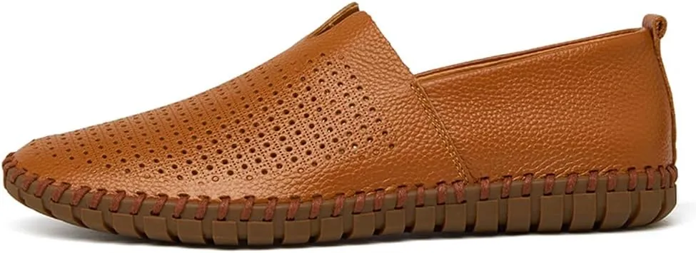 Men's Driving Loafers Leather Casual Slip On Shoes
