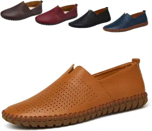 Men's Driving Loafers Leather Casual Slip On Shoes