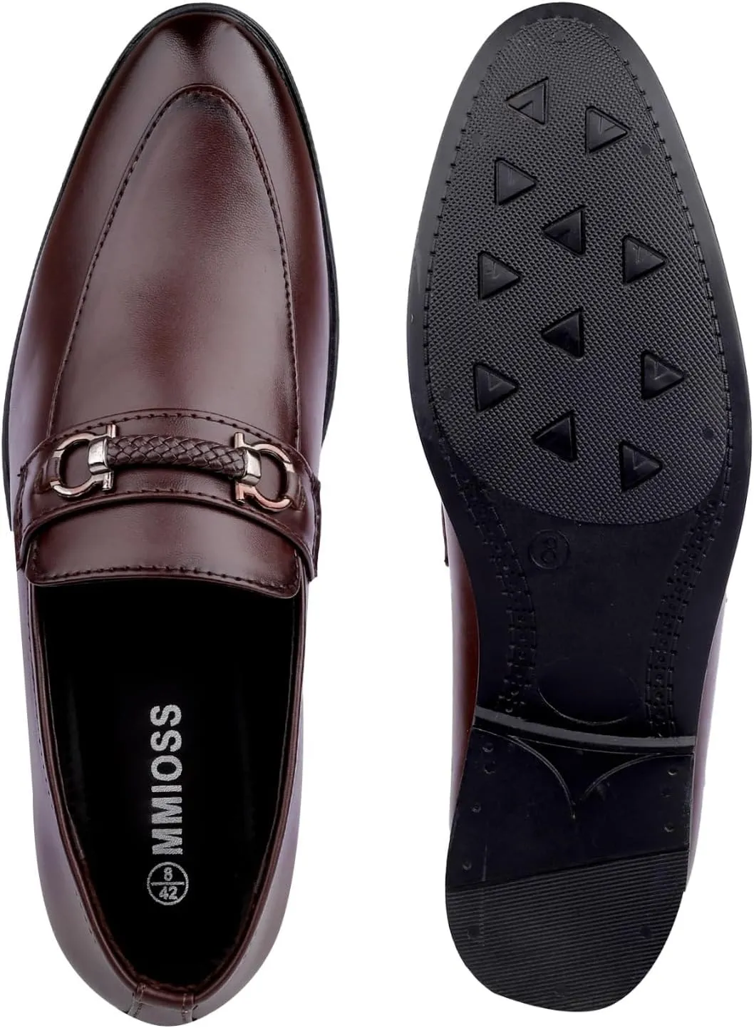 Men's Formal Dress Loafers Slip On Casual Shoes Black/Brown
