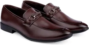 Men's Formal Dress Loafers Slip On Casual Shoes Black/Brown