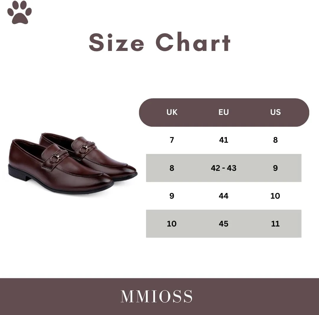 Men's Formal Dress Loafers Slip On Casual Shoes Black/Brown