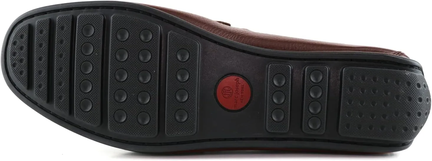 Men's Genuine Leather Casual Slip on Tie-Bow Loafers
