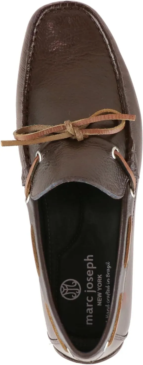 Men's Genuine Leather Casual Slip on Tie-Bow Loafers