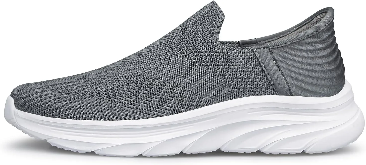 Men's Hands Free Slip on Walking Shoes Lightweight Comfortable Tennis Casual Non Slip Workout Sneakers Loafers