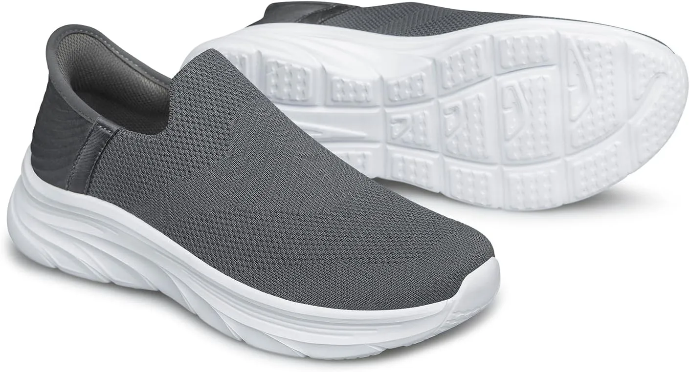 Men's Hands Free Slip on Walking Shoes Lightweight Comfortable Tennis Casual Non Slip Workout Sneakers Loafers