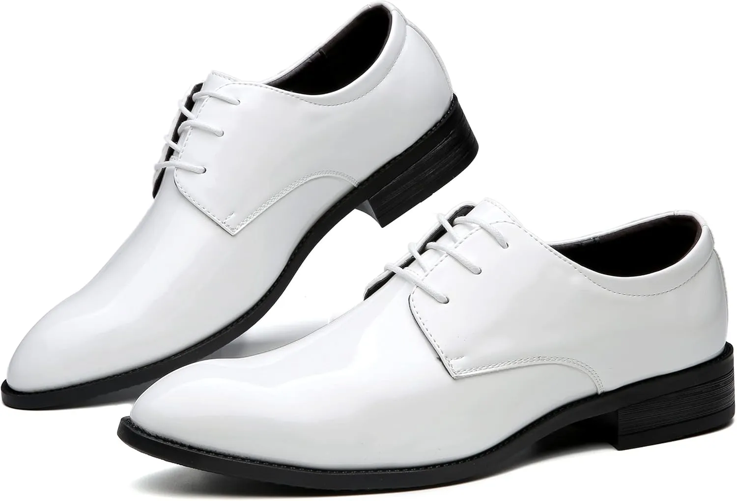 Men's Pointed-Toe Tuxedo Dress Shoes Casual Slip-on Loafer